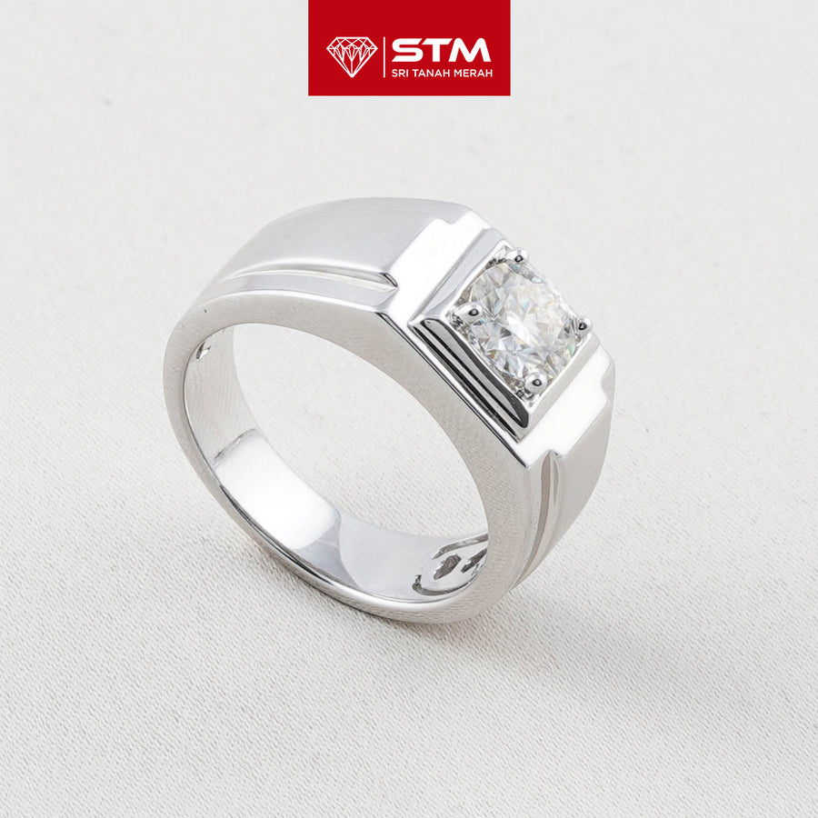 Exclusive Cincin Perak 1.0 Carat Moissanite Diamond