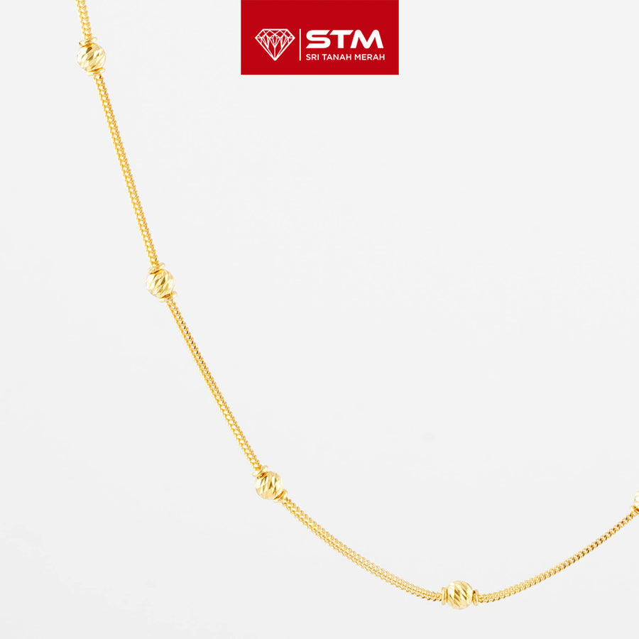 STM Exclusive Necklace/Rantai Leher Bola 916 (22K Gold)