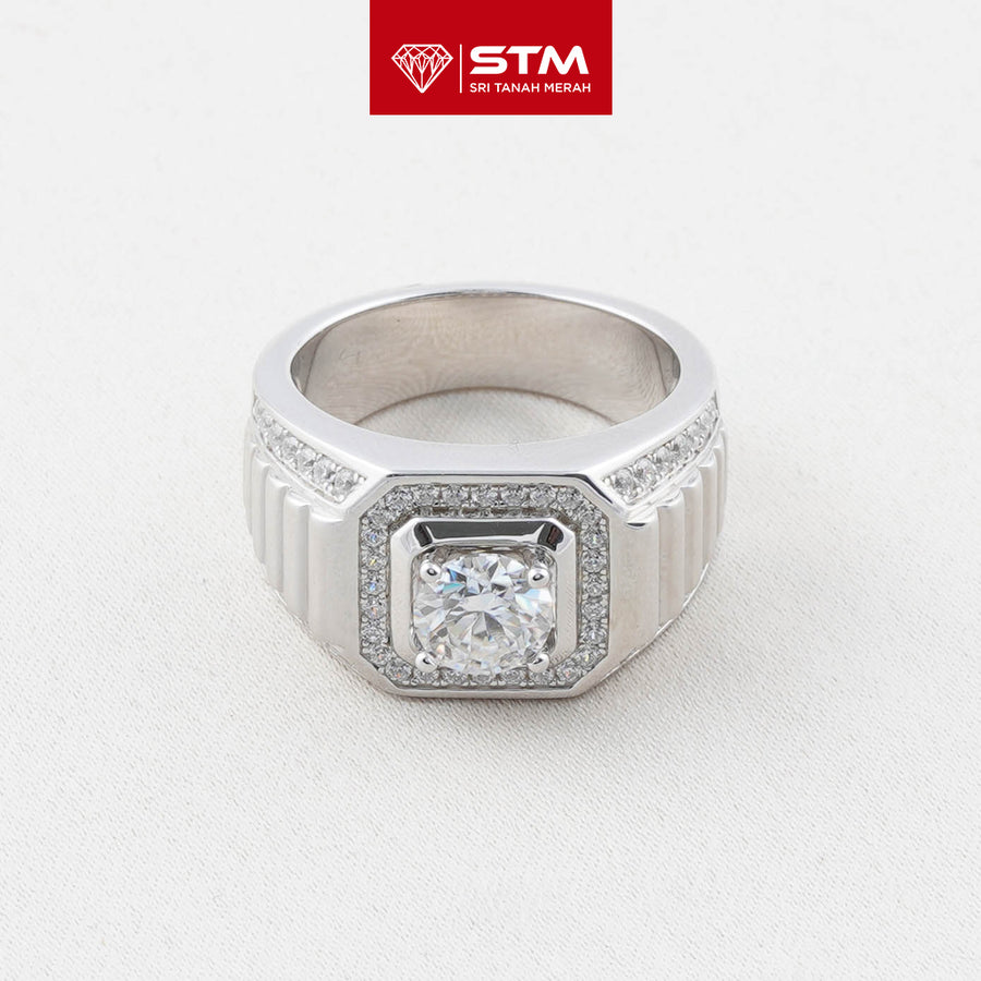 Exclusive Cincin Perak 1.0 Carat Moissanite Diamond