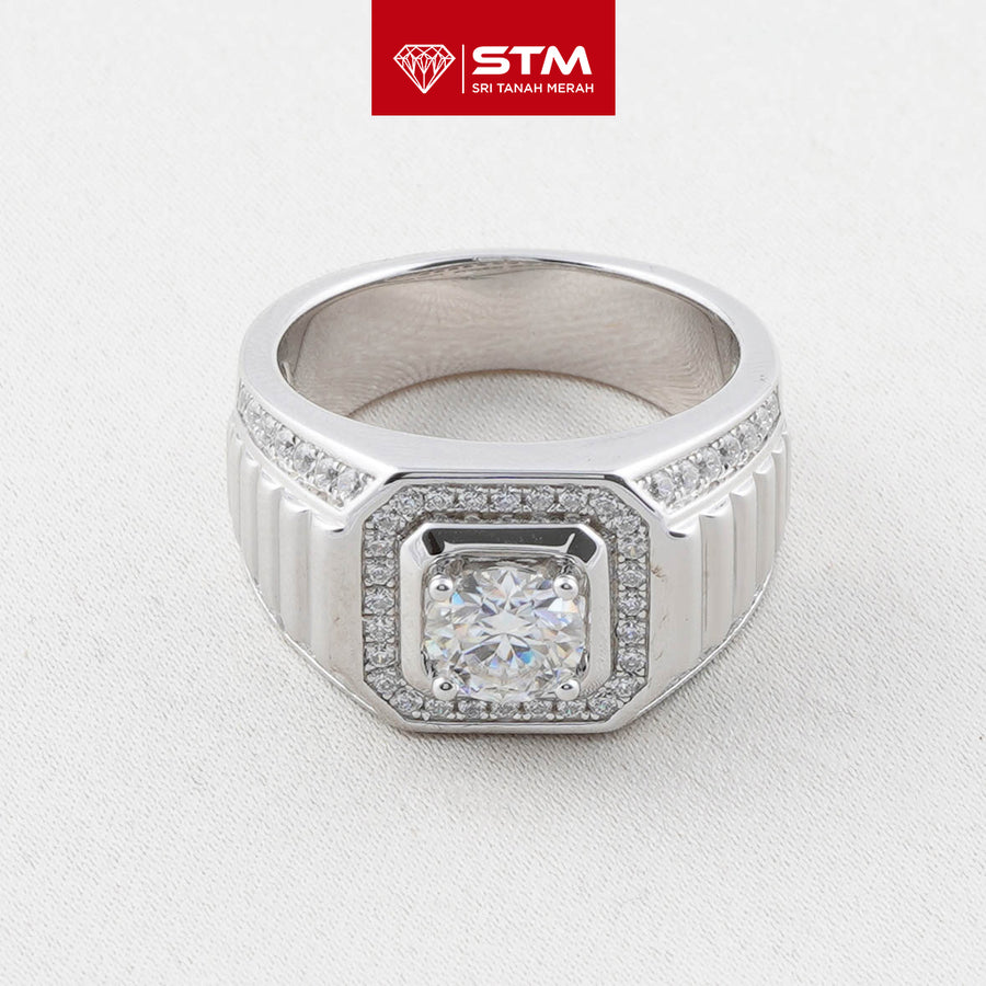 Exclusive Cincin Perak 1.0 Carat Moissanite Diamond