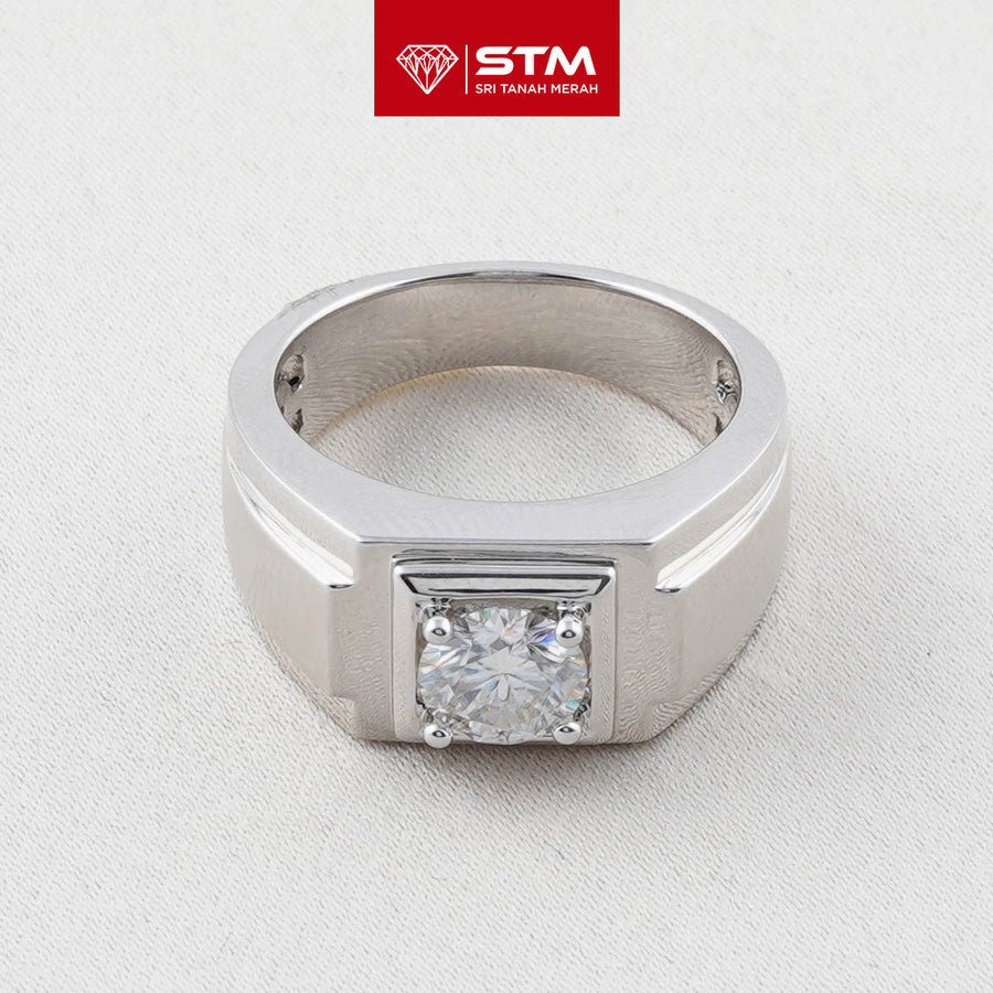 Exclusive Cincin Perak 1.0 Carat Moissanite Diamond