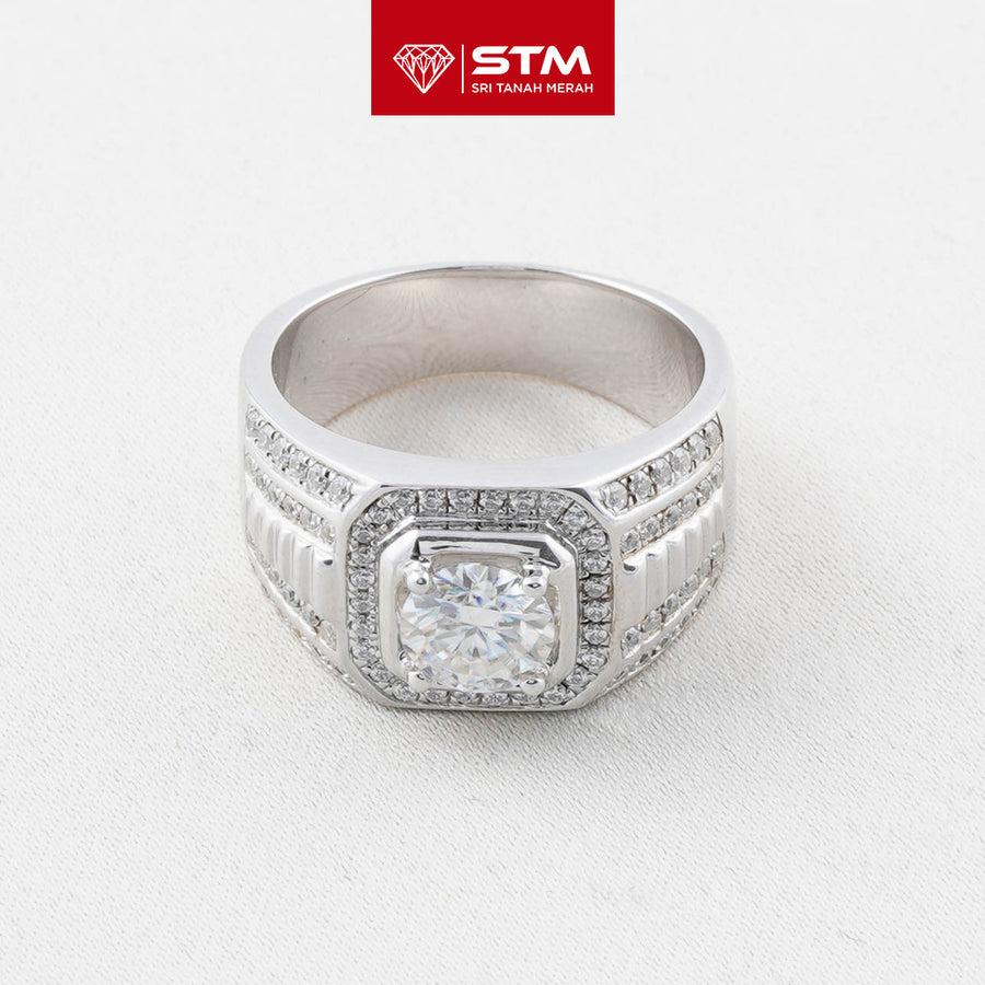 Exclusive Cincin Perak 1.0 Carat Moissanite Diamond