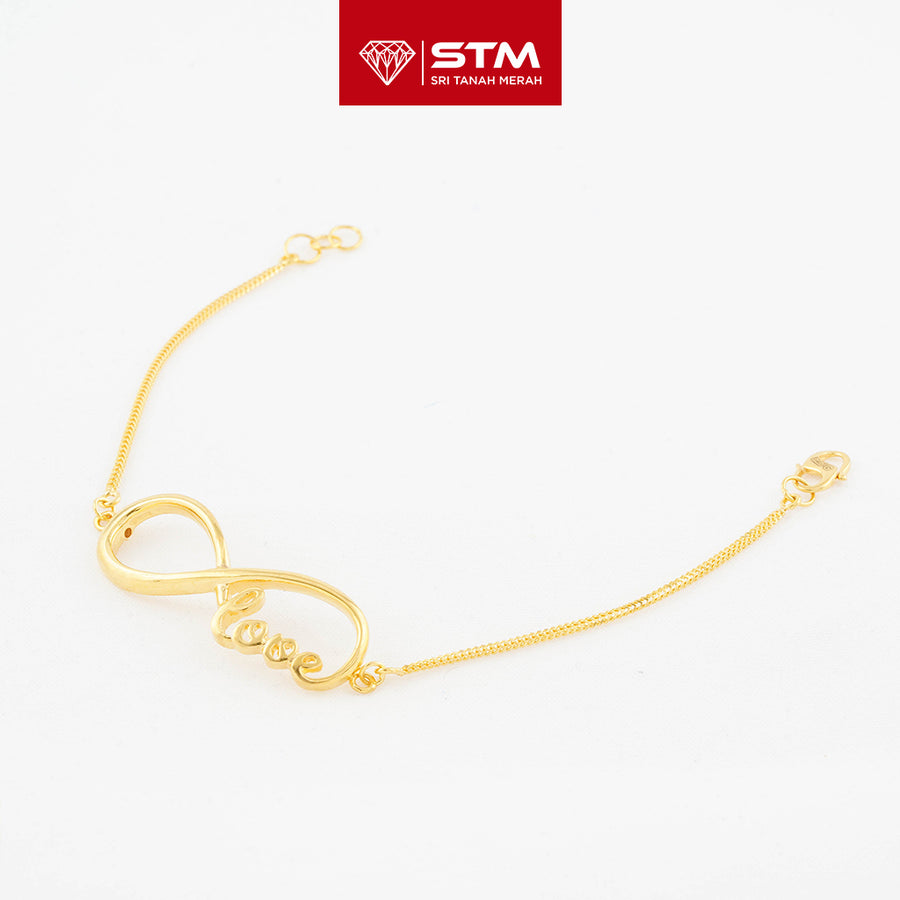 STM Exclusive Bracelet/Rantai Tangan Infiniti Love 916 (22K Gold)