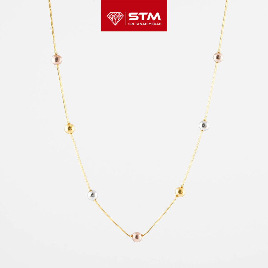 STM Exclusive Necklace/Rantai Leher 3 Color 916 (22K Gold)