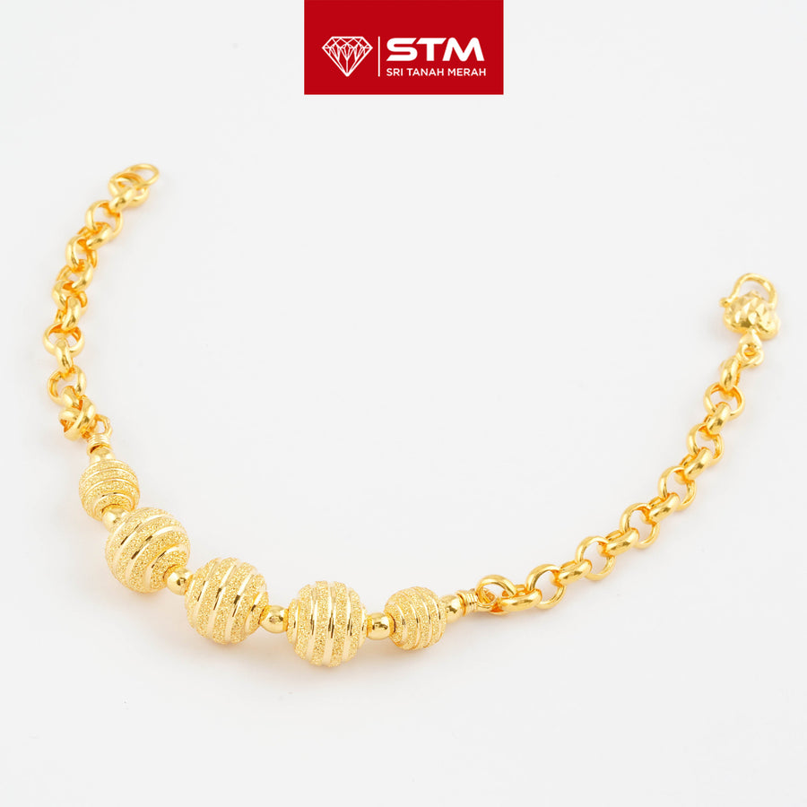 STM Exclusive Bracelet/Rantai Tangan Bola Pasir 916 (22K Gold)