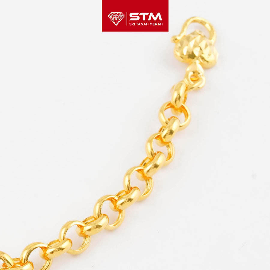 STM Exclusive Bracelet/Rantai Tangan Bola Pasir 916 (22K Gold)