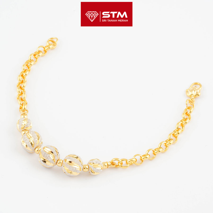 STM Exclusive Bracelet/Rantai Tangan Bola Pasir 916 (22K Gold)