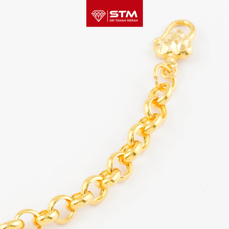 STM Exclusive Bracelet/Rantai Tangan Bola Pasir 916 (22K Gold)