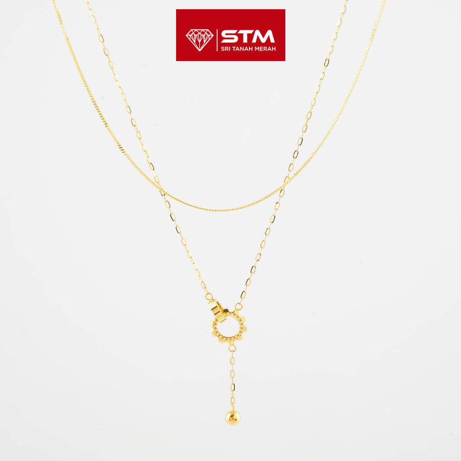 STM Exclusive Bajet Necklace/Rantai Leher Fesyen 916 (22K Gold)