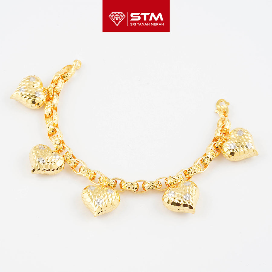 STM Exclusive Bracelet/Rantai Tangan Love Gantung 916 (22K Gold)