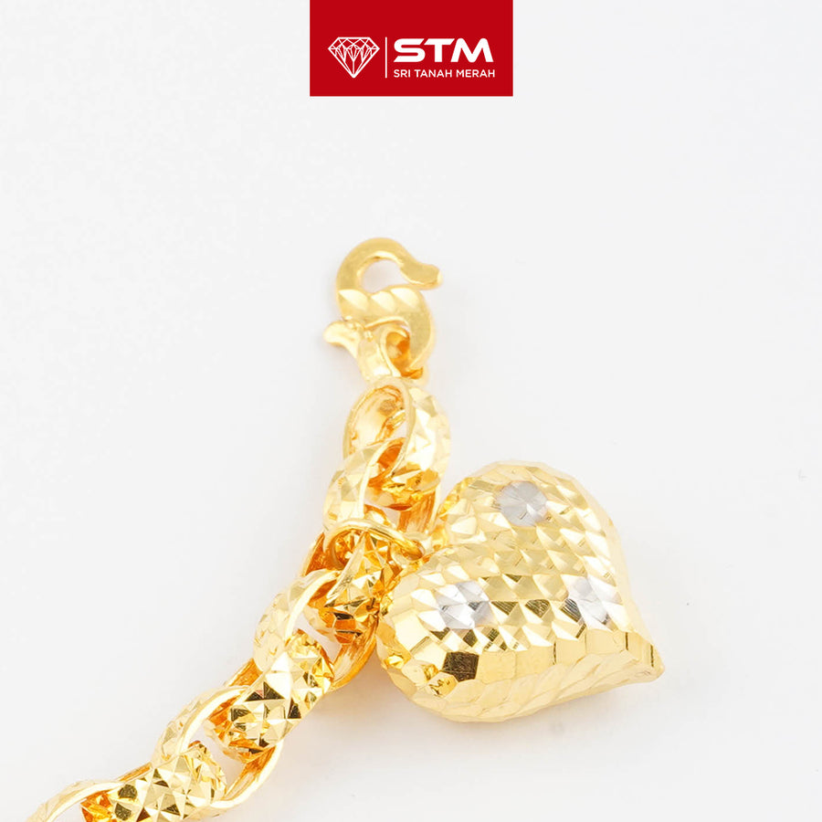 STM Exclusive Bracelet/Rantai Tangan Love Gantung 916 (22K Gold)