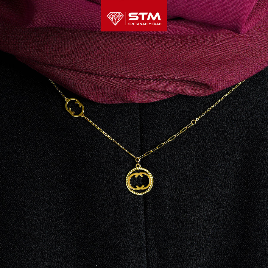 STM Exclusive Necklace/Rantai Leher Fesyen 999 (24K Gold)