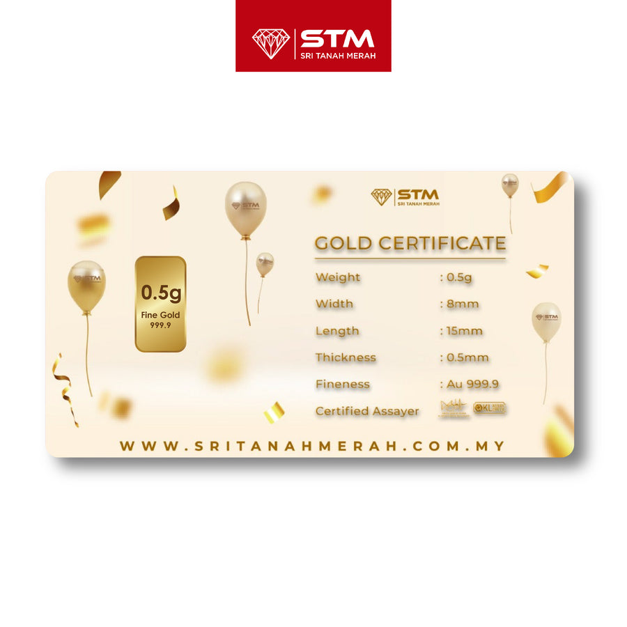 HAPPY BIRTHDAY Edition: Gold Bar Card 0.5g