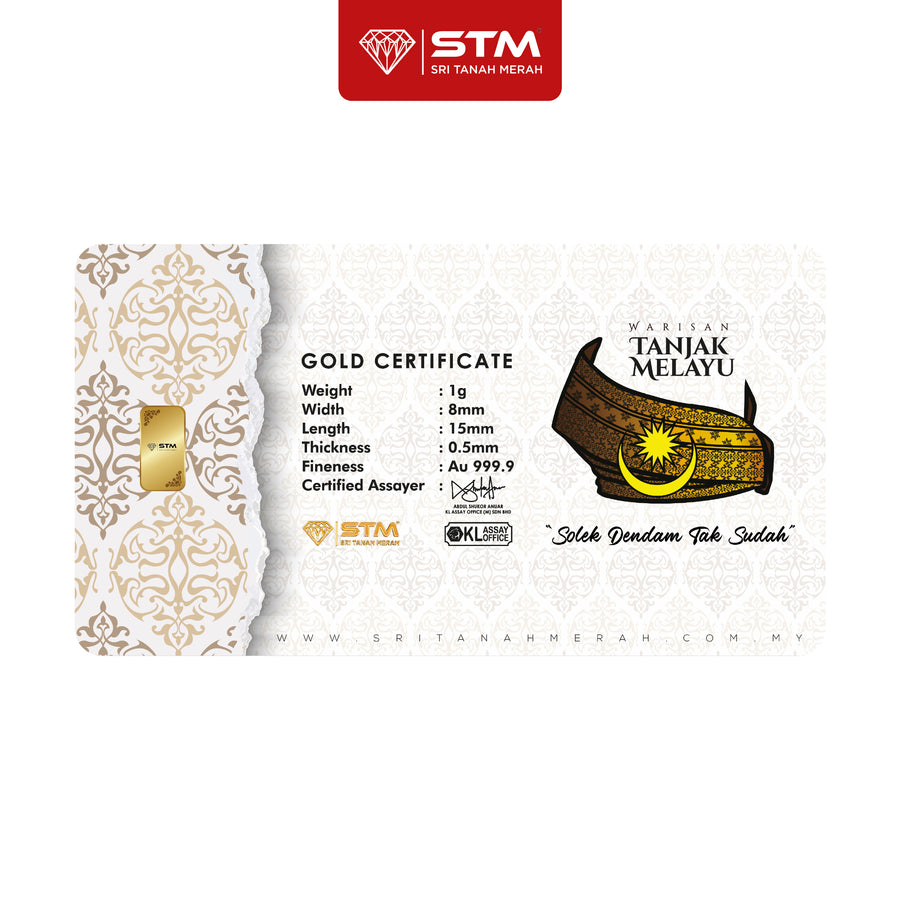 TANJAK Edition: Gold Bar Card 1g