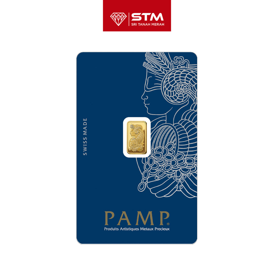 PAMP Suisse Gold Bar 1g 999.9 Pure Gold Lady Fortuna Edition