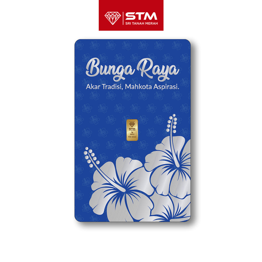 BUNGA RAYA Edition: Gold Bar Card 1g