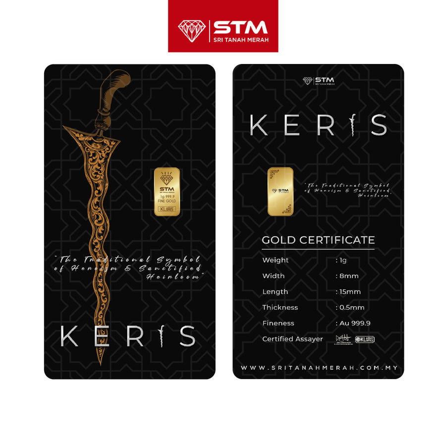 KERIS Edition: Gold Bar Card 1g