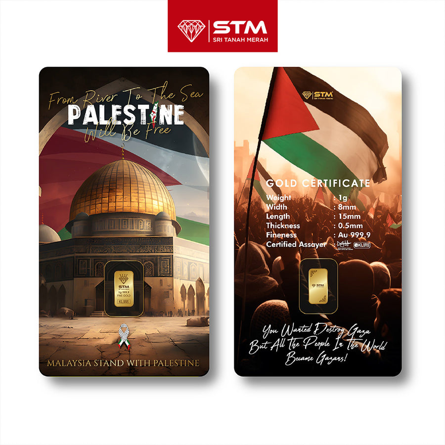 SAVE PALESTINE Edition: Gold Bar Card 1g