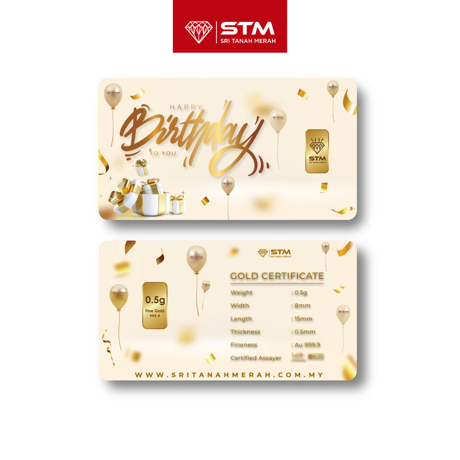 HAPPY BIRTHDAY Edition: Gold Bar Card 0.5g