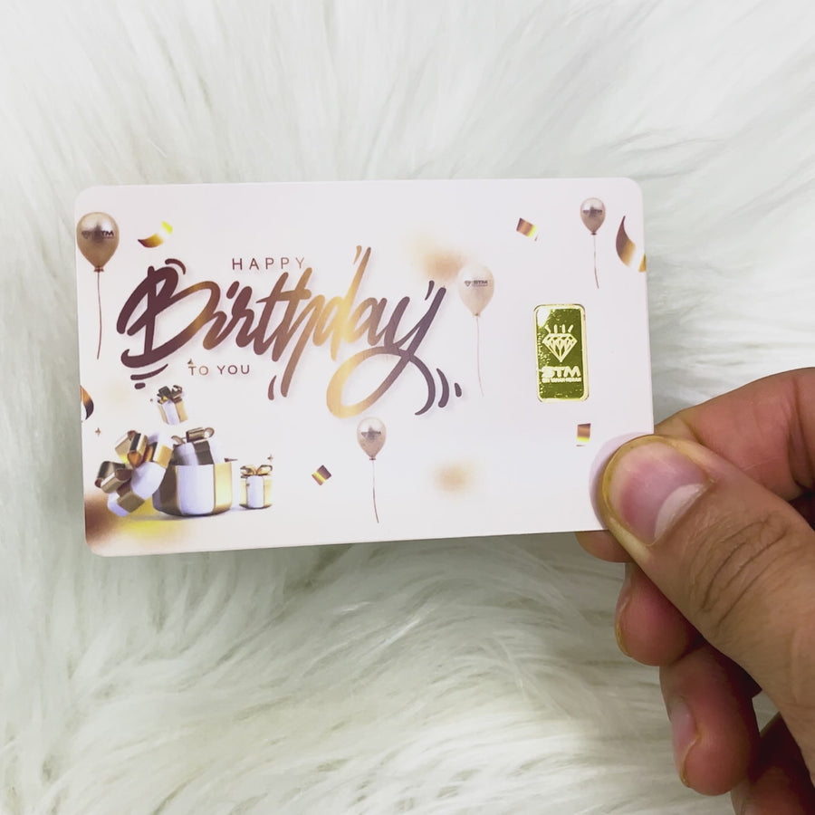 HAPPY BIRTHDAY Edition: Gold Bar Card 0.5g