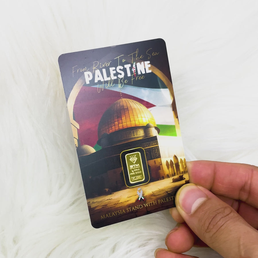 SAVE PALESTINE Edition: Gold Bar Card 1g